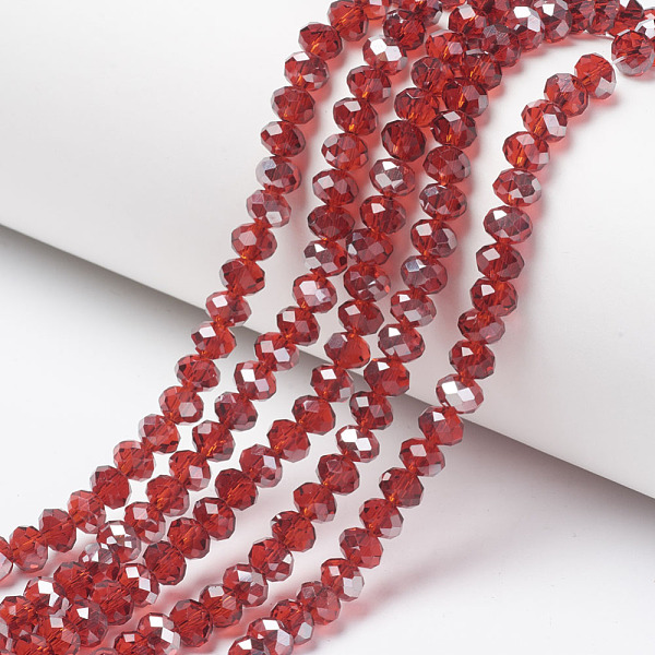 PandaHall Electroplate Transparent Glass Beads Strands, Half Gray Plated, Faceted, Rondelle, Red, 6x5mm, Hole: 1mm, about 85~88pcs/strand...
PandaHall Electroplate Transparent Glass Beads Strands, Half Gray Plated, Faceted, Rondelle, Red, 6x5mm, Hole: 1mm, about 85~88pcs/strand...