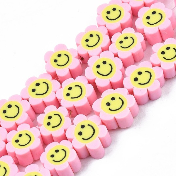 PandaHall Handmade Polymer Clay Bead Strands, Flower with Smile, Pink, 8~10x8~10x4~5mm, Hole: 1.2~1.6mm, about 38~40pcs/strand, 12.99...
PandaHall Handmade Polymer Clay Bead Strands, Flower with Smile, Pink, 8~10x8~10x4~5mm, Hole: 1.2~1.6mm, about 38~40pcs/strand, 12.99...