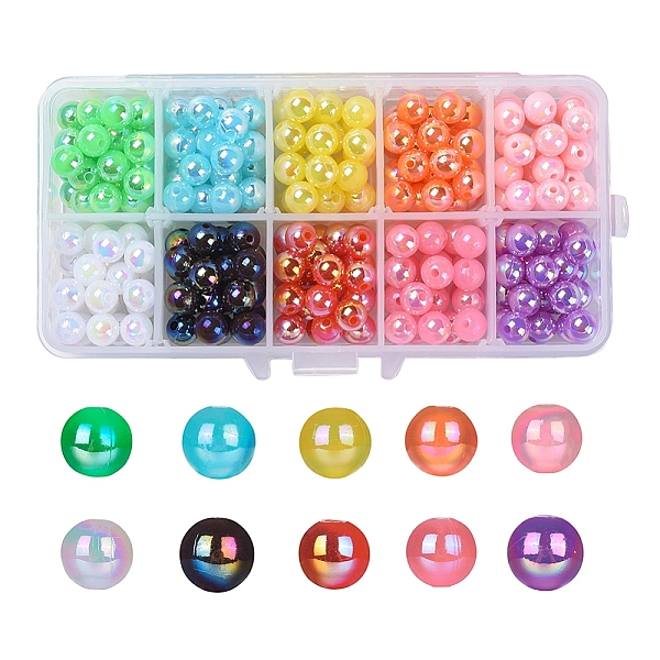 PandaHall 300Pcs 10 Colors Plastic Beads, AB Color Plated, Round, Mixed Color, 8mm, Hole: 1.8mm Plastic Round Multicolor
PandaHall 300Pcs 10 Colors Plastic Beads, AB Color Plated, Round, Mixed Color, 8mm, Hole: 1.8mm Plastic Round Multicolor