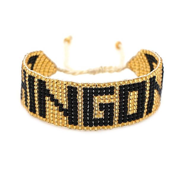 PandaHall Glass Seed Braided Bead Bracelet, Word Chingona Friendship Bracelet for Women, Goldenrod, 11 inch(28cm) Glass Word Gold
PandaHall Glass Seed Braided Bead Bracelet, Word Chingona Friendship Bracelet for Women, Goldenrod, 11 inch(28cm) Glass Word Gold