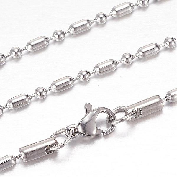 PandaHall 304 Stainless Steel Ball Chain Necklaces, with Lobster Claw Clasps, Stainless Steel Color, 19.5 inch~20 inch(49.5~50.8cm), 2.2mm...
PandaHall 304 Stainless Steel Ball Chain Necklaces, with Lobster Claw Clasps, Stainless Steel Color, 19.5 inch~20 inch(49.5~50.8cm), 2.2mm...