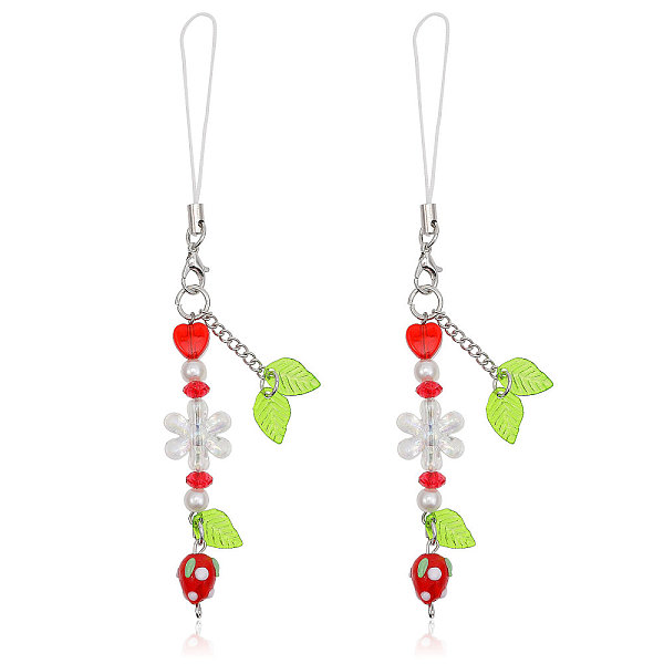 PandaHall Strawberry & Leaf & Flower Handmade Lampwork Mobile Straps, for Mobile Accessories Bag Decoration, Red, 140x15mm Lampwork...
PandaHall Strawberry & Leaf & Flower Handmade Lampwork Mobile Straps, for Mobile Accessories Bag Decoration, Red, 140x15mm Lampwork...