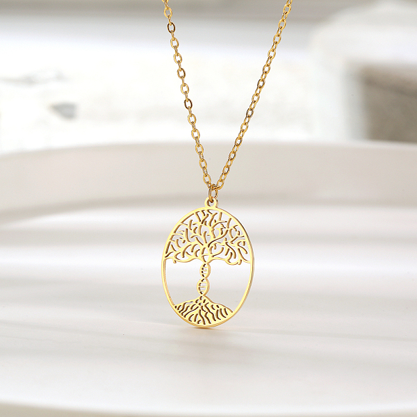 PandaHall Elegant Stainless Steel Hollow Life Tree Pendant for Women's Daily Wear. Stainless Steel
PandaHall Elegant Stainless Steel Hollow Life Tree Pendant for Women's Daily Wear. Stainless Steel