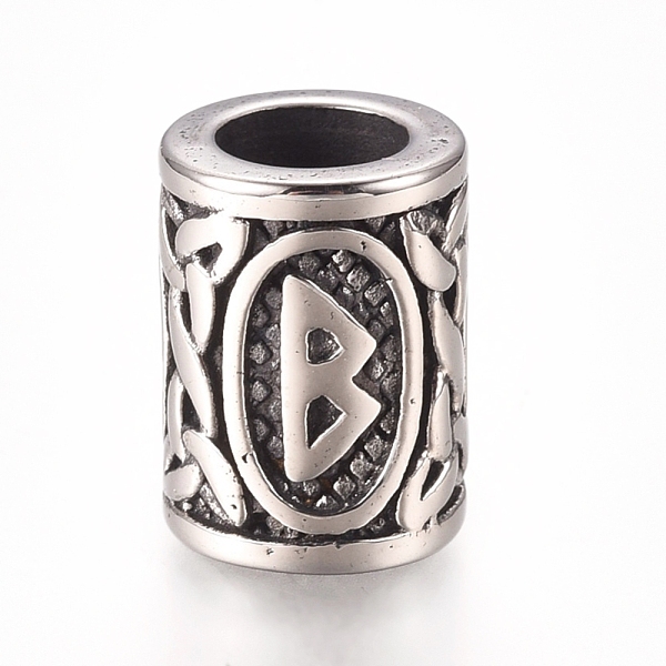 PandaHall 304 Stainless Steel European Beads, Large Hole Beads, Column with Letter, Antique Silver, Letter.B, 16.2x13.4mm, Hole: 8mm 304...
PandaHall 304 Stainless Steel European Beads, Large Hole Beads, Column with Letter, Antique Silver, Letter.B, 16.2x13.4mm, Hole: 8mm 304...