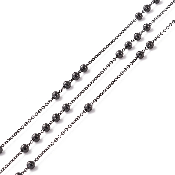 PandaHall 304 Stainless Steel Satellite Chains, Cable Chains with Round Beads, Soldered, with Spool, Electrophoresis Black, Link...
PandaHall 304 Stainless Steel Satellite Chains, Cable Chains with Round Beads, Soldered, with Spool, Electrophoresis Black, Link...