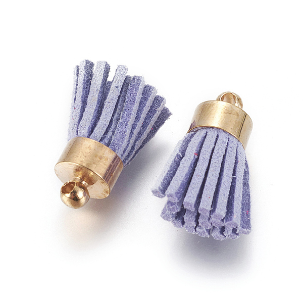 PandaHall Suede Cord Tassel Pendants, with Brass Findings, Golden, Lilac, 16~19x7mm, Hole: 1mm Faux Suede Purple
PandaHall Suede Cord Tassel Pendants, with Brass Findings, Golden, Lilac, 16~19x7mm, Hole: 1mm Faux Suede Purple