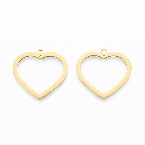 PandaHall 201 Stainless Steel Pendants, Heart, Real 18K Gold Plated, 29x30x1mm, Hole: 1.2mm & 2mm 201 Stainless Steel Heart
PandaHall 201 Stainless Steel Pendants, Heart, Real 18K Gold Plated, 29x30x1mm, Hole: 1.2mm & 2mm 201 Stainless Steel Heart