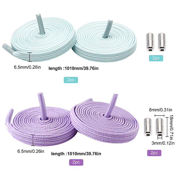 PandaHall Gorgecraft 4 Sets Stretch Yarn Shoelaces, with Alloy Aglets, Platinum, Lilac & Cyan, Mixed Color, 1010x6.5x1mm Alloy Flat..., Multicolor
PandaHall Gorgecraft 4 Sets Stretch Yarn Shoelaces, with Alloy Aglets, Platinum, Lilac & Cyan, Mixed Color, 1010x6.5x1mm Alloy Flat..., Multicolor