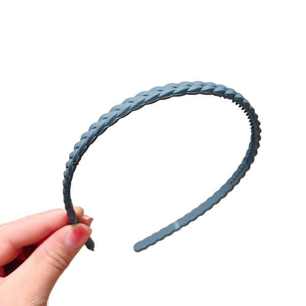 PandaHall Resin Braided Thin Hair Bands, Plastic with Teeth Hair Accessories for Women, Steel Blue, 120mm Plastic
PandaHall Resin Braided Thin Hair Bands, Plastic with Teeth Hair Accessories for Women, Steel Blue, 120mm Plastic