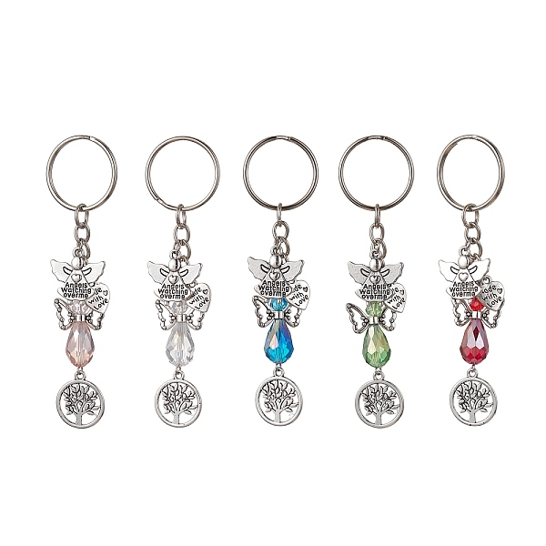 PandaHall Glass Angel & Alloy Tree of Life Pendant Keychains, with Iron Split Key Rings, Mixed Color, 9.6cm Glass Angel & Fairy Multicolor
PandaHall Glass Angel & Alloy Tree of Life Pendant Keychains, with Iron Split Key Rings, Mixed Color, 9.6cm Glass Angel & Fairy Multicolor