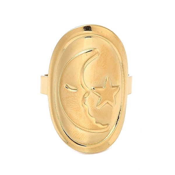 PandaHall Ion Plating(IP) 304 Stainless Steel Moon with Star Open Cuff Ring for Women, Real 18K Gold Plated, Inner Diameter: 18mm 304...
PandaHall Ion Plating(IP) 304 Stainless Steel Moon with Star Open Cuff Ring for Women, Real 18K Gold Plated, Inner Diameter: 18mm 304...