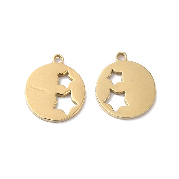 PandaHall Ion Plating(IP) 316L Surgical Stainless Steel Charms, Flat Round with Star Charm, Laser Cut, Real 18K Gold Plated, 11.5x10x1mm...
PandaHall Ion Plating(IP) 316L Surgical Stainless Steel Charms, Flat Round with Star Charm, Laser Cut, Real 18K Gold Plated, 11.5x10x1mm...