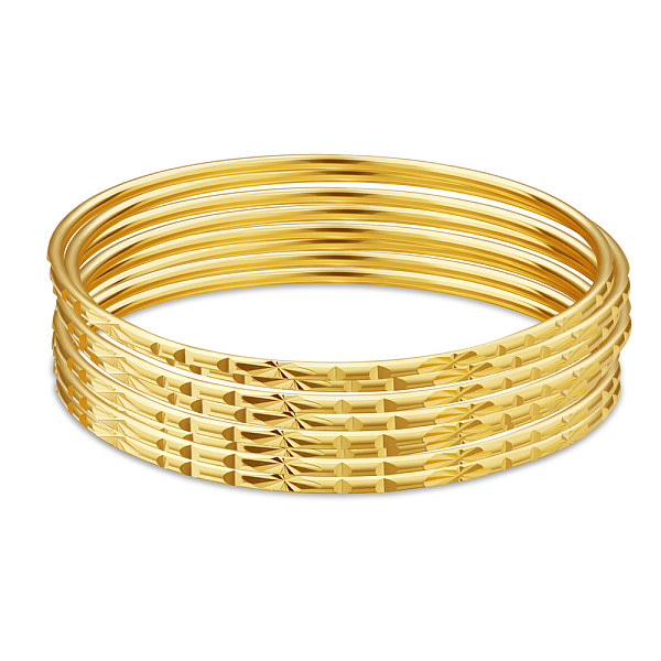 PandaHall SHEGRACE Brass Buddhist Bangle Sets, Real 24K Gold Plated, 2-3/8 inch(6cm), 8pcs/set Brass
PandaHall SHEGRACE Brass Buddhist Bangle Sets, Real 24K Gold Plated, 2-3/8 inch(6cm), 8pcs/set Brass