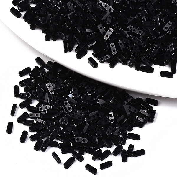 PandaHall 2-Hole Glass Seed Beads, Opaque Colours, Rectangle, Black, 4.5~5x2x1~1.5mm, Hole: 0.5~0.8mm, about 400pcs/10g Glass Rectangle...
PandaHall 2-Hole Glass Seed Beads, Opaque Colours, Rectangle, Black, 4.5~5x2x1~1.5mm, Hole: 0.5~0.8mm, about 400pcs/10g Glass Rectangle...