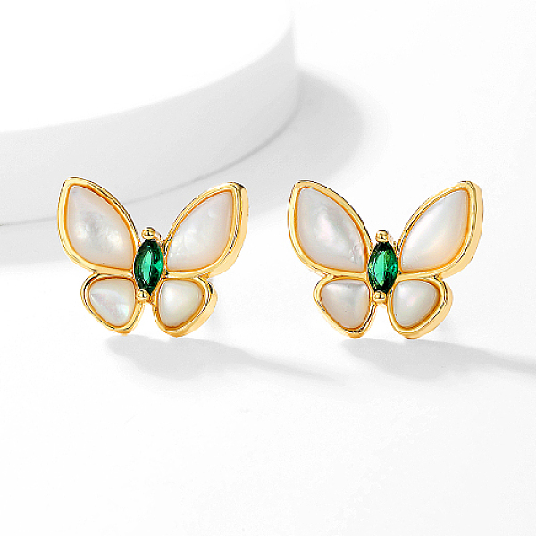 PandaHall Natural Shell Butterfly Stud Earrings for Women, Brass Earrings, Golden, 16x16mm Shell Butterfly
PandaHall Natural Shell Butterfly Stud Earrings for Women, Brass Earrings, Golden, 16x16mm Shell Butterfly