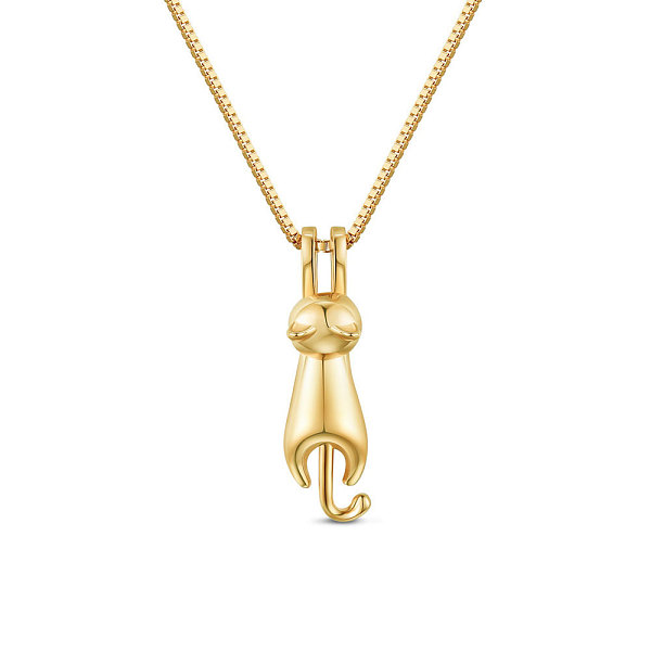 PandaHall SHEGRACE 925 Sterling Silver Kitten Pendant Necklace, with Cat, Golden, 15.7 inch(40cm) Sterling Silver
PandaHall SHEGRACE 925 Sterling Silver Kitten Pendant Necklace, with Cat, Golden, 15.7 inch(40cm) Sterling Silver