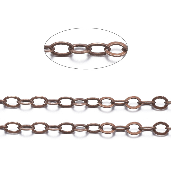 PandaHall Brass Flat Oval Cable Chains, Unwelded, with Spool, Cadmium Free & Nickel Free & Lead Free, Red Copper, 3.5x3x0.5mm, about...
PandaHall Brass Flat Oval Cable Chains, Unwelded, with Spool, Cadmium Free & Nickel Free & Lead Free, Red Copper, 3.5x3x0.5mm, about...