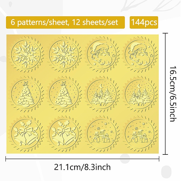 PandaHall CRASPIRE 6 Styles Christmas Gold Foil Embossed Stickers Snowflake Bell Snowman Xmas Tree Santa Claus Elk 2 Inch Certificate...
PandaHall CRASPIRE 6 Styles Christmas Gold Foil Embossed Stickers Snowflake Bell Snowman Xmas Tree Santa Claus Elk 2 Inch Certificate...