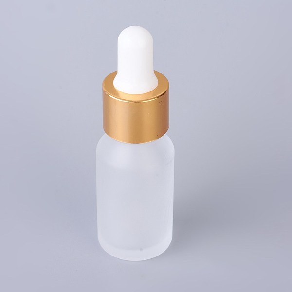 PandaHall 10ml Frosted Glass Bottle, with Long Thin Dropper, Gold, 8x2.5cm, Capacity: 10ml Glass Bottle Gold
PandaHall 10ml Frosted Glass Bottle, with Long Thin Dropper, Gold, 8x2.5cm, Capacity: 10ml Glass Bottle Gold
