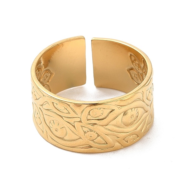 PandaHall Ion Plating(IP) 304 Stainless Steel Eye Open Cuff Ring for Women, Real 18K Gold Plated, US Size 7 1/4(17.5mm) 304 Stainless Steel
PandaHall Ion Plating(IP) 304 Stainless Steel Eye Open Cuff Ring for Women, Real 18K Gold Plated, US Size 7 1/4(17.5mm) 304 Stainless Steel