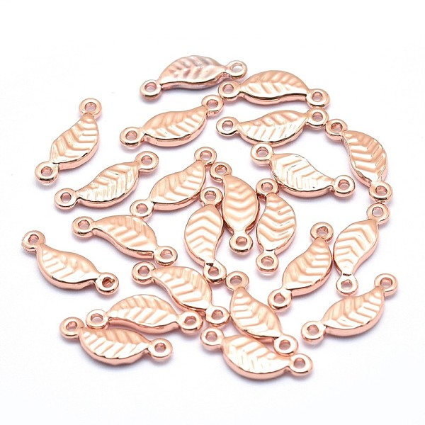 PandaHall Brass Links Connectors, Cadmium Free & Nickel Free & Lead Free, Leaf, Real Rose Gold Plated, 11x4x1.5mm, Hole: 1mm Brass Leaf
PandaHall Brass Links Connectors, Cadmium Free & Nickel Free & Lead Free, Leaf, Real Rose Gold Plated, 11x4x1.5mm, Hole: 1mm Brass Leaf