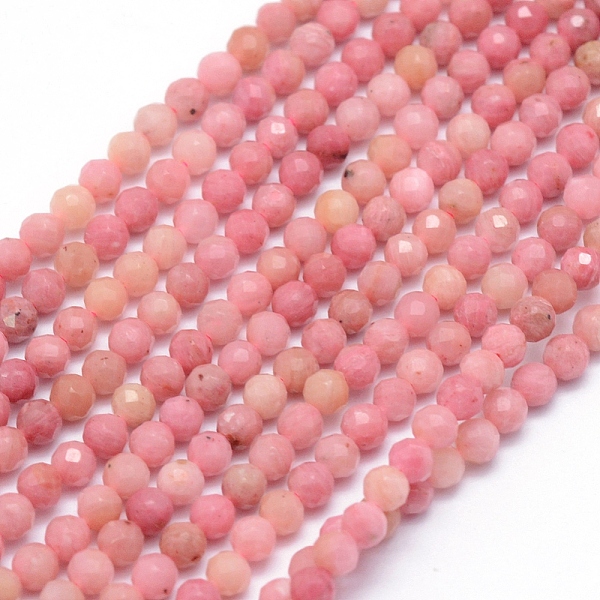 PandaHall Natural Rhodochrosite Beads Strands, Faceted, Round, 4mm, Hole: 0.6mm, about 85~95pcs/strand, 15.35 inch(39cm) Rhodochrosite Round
PandaHall Natural Rhodochrosite Beads Strands, Faceted, Round, 4mm, Hole: 0.6mm, about 85~95pcs/strand, 15.35 inch(39cm) Rhodochrosite Round