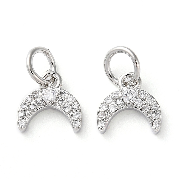 PandaHall Rack Plating Brass Micro Pave Clear Cubic Zirconia Charms, Long-Lasting Plated, with Jump Rings, Moon, Platinum, 9x9x2.5mm...
PandaHall Rack Plating Brass Micro Pave Clear Cubic Zirconia Charms, Long-Lasting Plated, with Jump Rings, Moon, Platinum, 9x9x2.5mm...