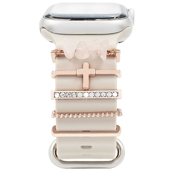 PandaHall Cross Alloy Rhinestones Watch Band Charms Set, Watch Band Decorative Ring Loops, with Natural Rose Quartz Chips, Rose Gold, Inner...
PandaHall Cross Alloy Rhinestones Watch Band Charms Set, Watch Band Decorative Ring Loops, with Natural Rose Quartz Chips, Rose Gold, Inner...