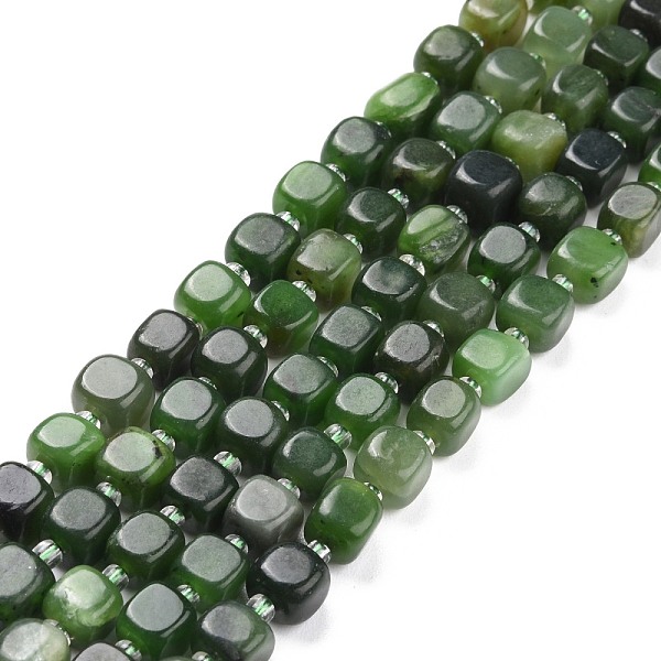 PandaHall Natural Green Jasper Beads Strands, with Seed Beads, Square, 6~7x6~7x6~7mm, Hole: 1mm, about 45pcs/strand, 15.16 inch...
PandaHall Natural Green Jasper Beads Strands, with Seed Beads, Square, 6~7x6~7x6~7mm, Hole: 1mm, about 45pcs/strand, 15.16 inch...