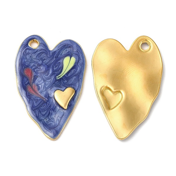 PandaHall 304 Stainless Steel Enamel Pendants, Real 18K Gold Plated, Heart Charm, Dark Blue, 36x24x2.5mm, Hole: 2.5mm Stainless Steel+Enamel...
PandaHall 304 Stainless Steel Enamel Pendants, Real 18K Gold Plated, Heart Charm, Dark Blue, 36x24x2.5mm, Hole: 2.5mm Stainless Steel+Enamel...