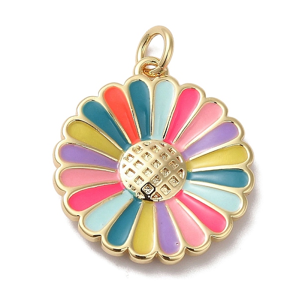PandaHall Rack Plating Brass Enamel Pendants, with Jump Ring, Long-Lasting Plated, Lead Free & Cadmium Free, Real 18K Gold Plated, Sunflower...
PandaHall Rack Plating Brass Enamel Pendants, with Jump Ring, Long-Lasting Plated, Lead Free & Cadmium Free, Real 18K Gold Plated, Sunflower...