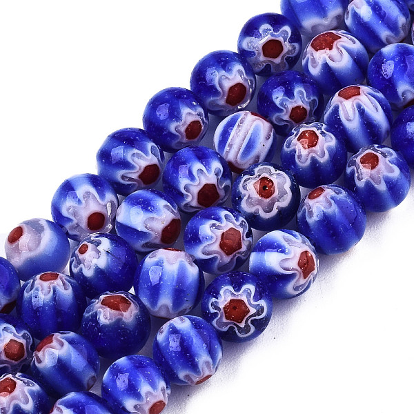 PandaHall Round Millefiori Glass Beads Strands, Royal Blue, 6mm, Hole: 1mm, about 67pcs/strand, 14.7 inch Millefiori Lampwork Round
PandaHall Round Millefiori Glass Beads Strands, Royal Blue, 6mm, Hole: 1mm, about 67pcs/strand, 14.7 inch Millefiori Lampwork Round