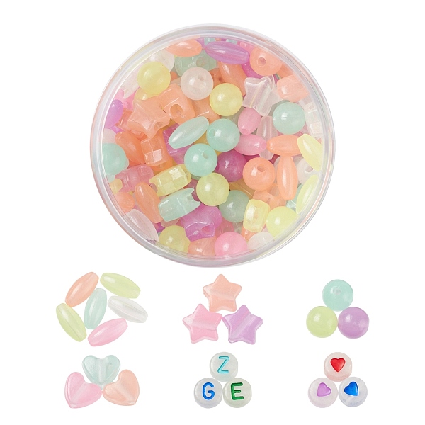PandaHall 396pcs Luminous Acrylic Beads, Transparent & Opaque Letter Arcylic Beads Set, Glow in the Dark, Heart & Oval & Star & Round & Flat..., Multicolor
PandaHall 396pcs Luminous Acrylic Beads, Transparent & Opaque Letter Arcylic Beads Set, Glow in the Dark, Heart & Oval & Star & Round & Flat..., Multicolor