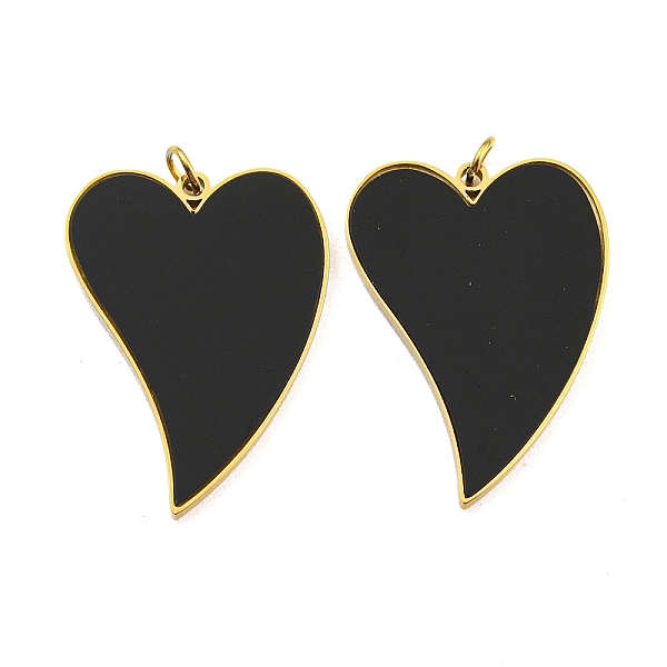 PandaHall Ion Plating(IP) 304 Stainless Steel Pendants, with Enamel and Jump Ring, Heart Charm, Golden, 25x18x1.5mm, Hole: 2.5mm Stainless..., Black
PandaHall Ion Plating(IP) 304 Stainless Steel Pendants, with Enamel and Jump Ring, Heart Charm, Golden, 25x18x1.5mm, Hole: 2.5mm Stainless..., Black