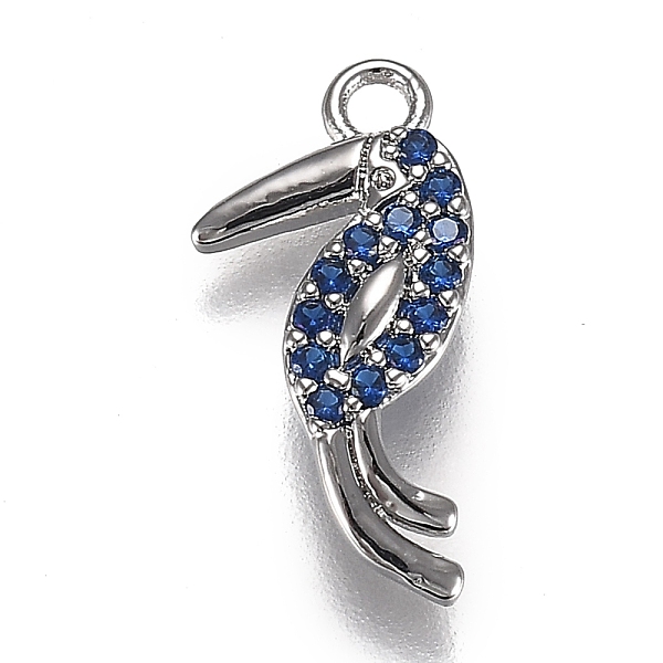 PandaHall Eco-Friendly Brass Micro Pave Royal Blue Cubic Zirconia Pendants, Long-Lasting Plated, Bird Shape, Platinum, 16.5x8x2mm, Hole...
PandaHall Eco-Friendly Brass Micro Pave Royal Blue Cubic Zirconia Pendants, Long-Lasting Plated, Bird Shape, Platinum, 16.5x8x2mm, Hole...