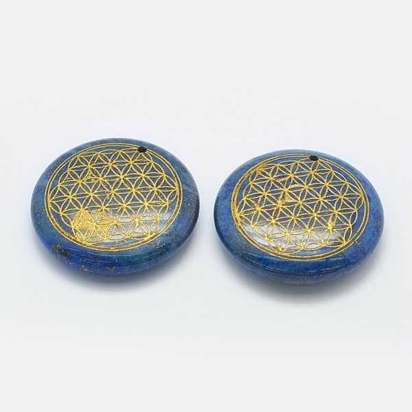 PandaHall Natural Lapis Lazuli Pendants, Flat Round with Seed of Life/Sacred Geometry, 39x9.5mm, Hole: 1.5mm Lapis Lazuli Flat Round
PandaHall Natural Lapis Lazuli Pendants, Flat Round with Seed of Life/Sacred Geometry, 39x9.5mm, Hole: 1.5mm Lapis Lazuli Flat Round