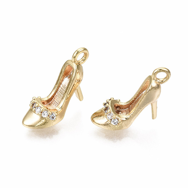 PandaHall Brass Mirco Pave Clear Cubic Zirconia Charms, Nickel Free, High-Heeled Shoes Shape, Real 18K Gold Plated, 9.5x12x5mm, Hole: 1.4mm...
PandaHall Brass Mirco Pave Clear Cubic Zirconia Charms, Nickel Free, High-Heeled Shoes Shape, Real 18K Gold Plated, 9.5x12x5mm, Hole: 1.4mm...