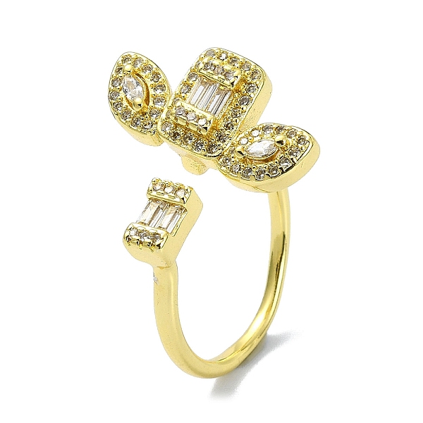 PandaHall Brass with Cubic Zirconia Open Cuff Ring, Flower, Real 18K Gold Plated, Inner Diameter: 18mm Brass Flower Clear
PandaHall Brass with Cubic Zirconia Open Cuff Ring, Flower, Real 18K Gold Plated, Inner Diameter: 18mm Brass Flower Clear