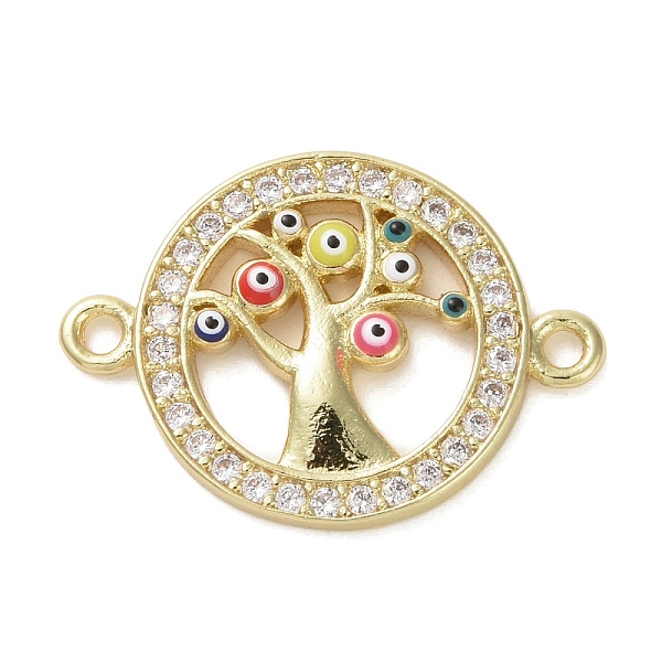 PandaHall Brass Micro Pave Clear Cubic Zirconia Connector Charms with Enamel, Flat Round with Evil Eye Tree Links, Real 16K Gold Plated...
PandaHall Brass Micro Pave Clear Cubic Zirconia Connector Charms with Enamel, Flat Round with Evil Eye Tree Links, Real 16K Gold Plated...