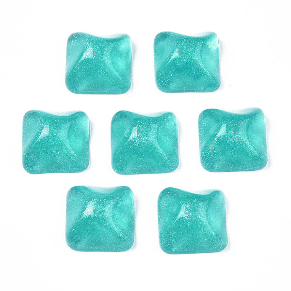 PandaHall Transparent Resin Cabochons, Water Ripple Cabochons, with Glitter Powder, Square, Dark Turquoise, 16x16x8.5~9mm Resin Square
PandaHall Transparent Resin Cabochons, Water Ripple Cabochons, with Glitter Powder, Square, Dark Turquoise, 16x16x8.5~9mm Resin Square