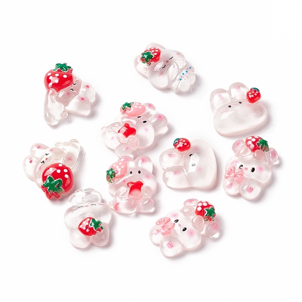 PandaHall Transparent Resin Cabochons, Rabbit with Strawberry Mixed Shpas, White, 19~23x16~24x6~7.5mm Resin Rabbit White
PandaHall Transparent Resin Cabochons, Rabbit with Strawberry Mixed Shpas, White, 19~23x16~24x6~7.5mm Resin Rabbit White