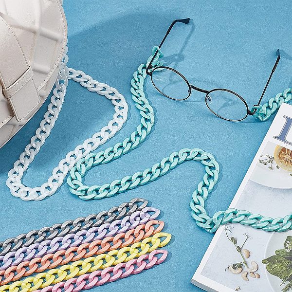 PandaHall PH 7 Strands Acrylic Chain Link Rainbow Colorful Bag Chain 1m/39.3" Crossbody Flat Chain Chunky Chain Strap for Purse Strap..., Multicolor
PandaHall PH 7 Strands Acrylic Chain Link Rainbow Colorful Bag Chain 1m/39.3" Crossbody Flat Chain Chunky Chain Strap for Purse Strap..., Multicolor