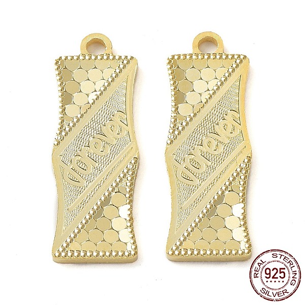 PandaHall 925 Sterling Silver Pendants, Bamboo Stick with Polka Dot & Word Forever Charm, Textured, Real 18K Gold Plated, 21x7x1.2mm, Hole...
PandaHall 925 Sterling Silver Pendants, Bamboo Stick with Polka Dot & Word Forever Charm, Textured, Real 18K Gold Plated, 21x7x1.2mm, Hole...