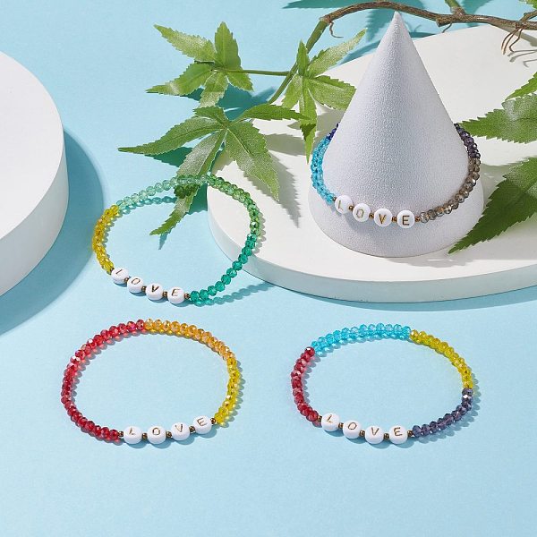 PandaHall Acrylic Word Love Stretch Bracelet with Glass Beads for Women, Mixed Color, Inner Diameter: 2-1/2 inch(6.2cm) Glass Word..., Multicolor
PandaHall Acrylic Word Love Stretch Bracelet with Glass Beads for Women, Mixed Color, Inner Diameter: 2-1/2 inch(6.2cm) Glass Word..., Multicolor