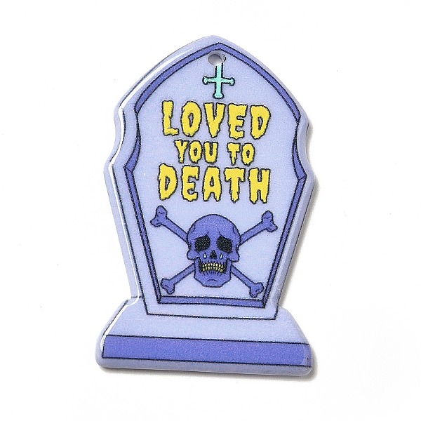 PandaHall Acrylic Pendants, Tombstone Theme Charms, Skull Pattern, 45x28x2.5mm, Hole: 1.8mm Acrylic Skull
PandaHall Acrylic Pendants, Tombstone Theme Charms, Skull Pattern, 45x28x2.5mm, Hole: 1.8mm Acrylic Skull