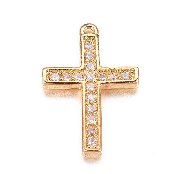 PandaHall Brass Micro Pave Cubic Zirconia Charms, Latin Cross, Golden, 15x10x2mm, Hole: 1mm Brass+Cubic Zirconia Cross
PandaHall Brass Micro Pave Cubic Zirconia Charms, Latin Cross, Golden, 15x10x2mm, Hole: 1mm Brass+Cubic Zirconia Cross