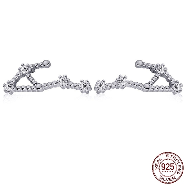 PandaHall Cubic Zirconia Constellation Stud Earrings, Real Platinum Plated Rhodium Plated 925 Sterling Silver Earrings, Libra, 12.5x5.8mm...
PandaHall Cubic Zirconia Constellation Stud Earrings, Real Platinum Plated Rhodium Plated 925 Sterling Silver Earrings, Libra, 12.5x5.8mm...