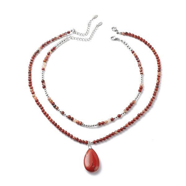 PandaHall 2Pcs 2 Style Natural Red Jasper Teardrop Pendant Necklaces Set, Synthetic Hematite & Brass Beaded Stackable Necklaces for Women..., Multicolor
PandaHall 2Pcs 2 Style Natural Red Jasper Teardrop Pendant Necklaces Set, Synthetic Hematite & Brass Beaded Stackable Necklaces for Women..., Multicolor