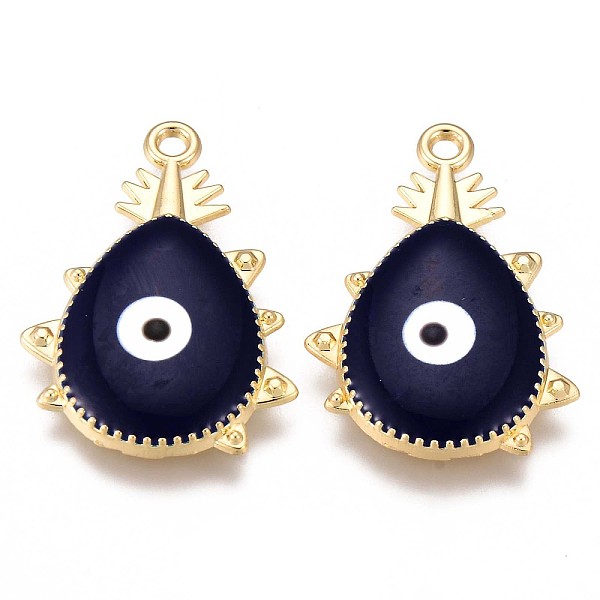 PandaHall Eco-Friendly Alloy Enamel Pendants, Cadmium Free & Nickel Free & Lead Free, Teardrop with Evil Eye, Light Gold, Prussian Blue...
PandaHall Eco-Friendly Alloy Enamel Pendants, Cadmium Free & Nickel Free & Lead Free, Teardrop with Evil Eye, Light Gold, Prussian Blue...