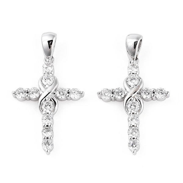 PandaHall Rhodium Plated 925 Sterling Silver Micro Pave Clear Cubic Zirconia Pendants, Infinity Religion Cross Charms wit 925 Stamp, Real...
PandaHall Rhodium Plated 925 Sterling Silver Micro Pave Clear Cubic Zirconia Pendants, Infinity Religion Cross Charms wit 925 Stamp, Real...